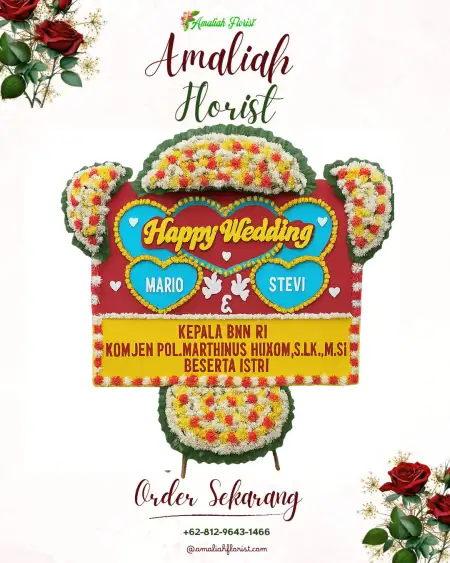 Papan Bunga Pernikahan Satreyan